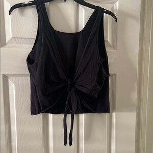 Zella Black Tie-Front Women's sport bra top